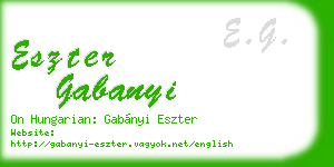 eszter gabanyi business card