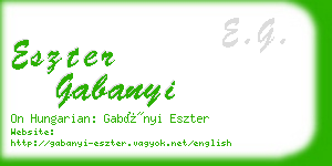 eszter gabanyi business card